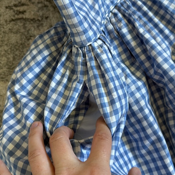Ralph Lauren Girls Blue and White Checkered Dress - Picture 8 of 9